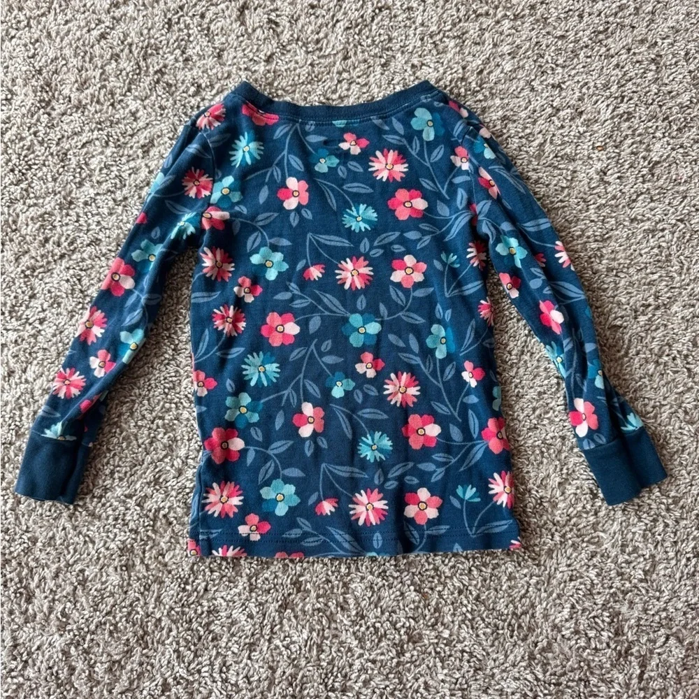 Old Navy Kids Pajama Set - Blue and Pink Floral Pj's Long sleeve pajamas Size 3T